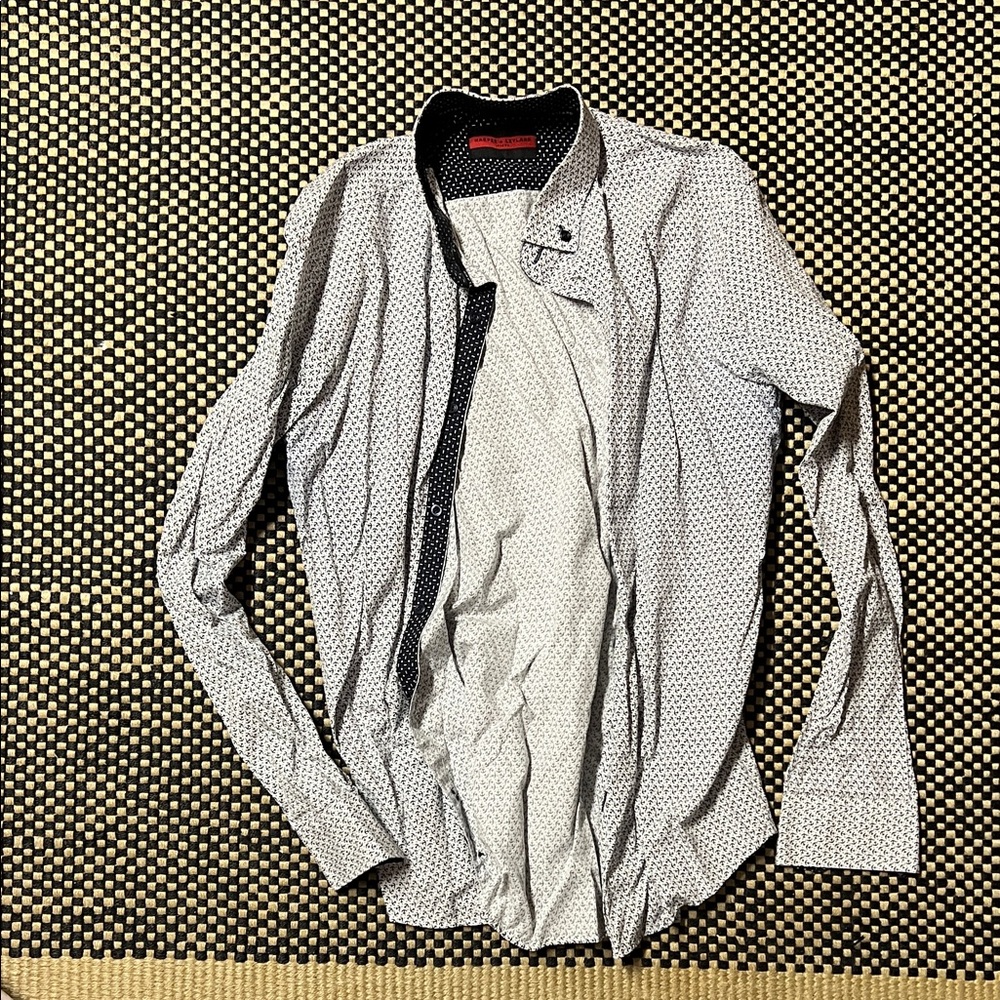 Stylish Black and White Patterned Shirt